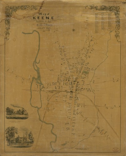 1853 map of keene - x,