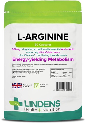 Arginine 500mg capsules - l-arginine, 90
