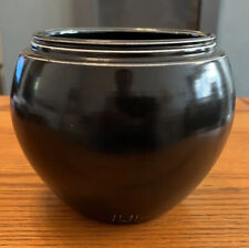 POOLE POTTERY KELLY HOPPEN BLACK POT ENGRAVED H