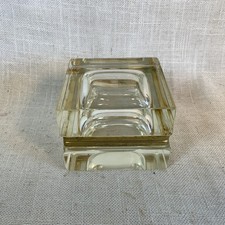 Murano GSE Ottone Galvanizzato Art Glass Box Casket Box Square Clear Italy