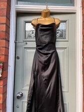 Zara black satin backless
