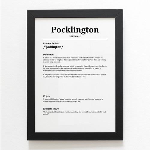 Print pocklington funny - -,