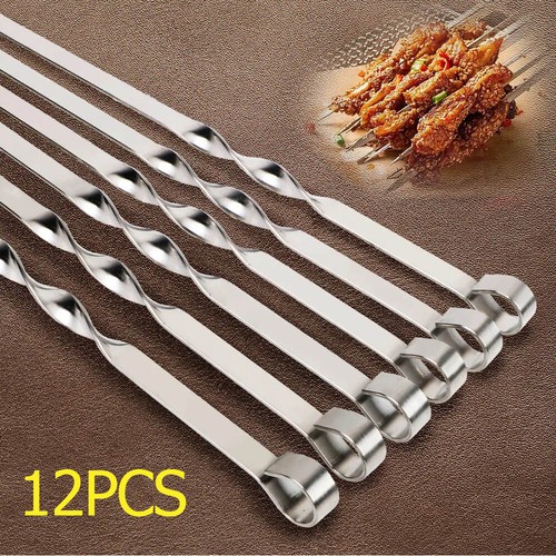 12pcs long metal kebab - long,