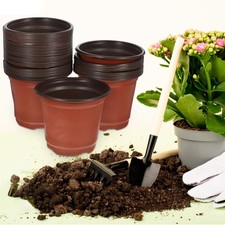  50 PCS Plastic Flower Pot Big Garden Pots Container for Indoor Plants Nursery