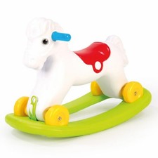 Dolu Toddler Kids Step Car 2 In 1 Ride On Push Outdoor Rocking Horse Toy White