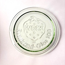WECK Replacement Glass Jar Lid 100mm Round Rim 100 10cm RR100 Lids