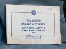 GLASS'S DIRECTORY OF AUTOMOTIVE AGENTS & SPARE PART STOCKISTS 1956