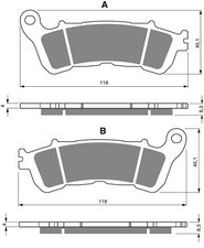 Brake Disc Pads Front L/H Goldfren for 2009 Honda VFR 800 -9 VTEC (RC46)