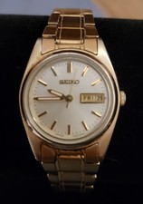 Seiko Ladies Watch - Seiko 7N83-0011 Gold Tone Quartz Watch Day-Date