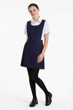 GIRLS BIB PINAFORE PLEATED