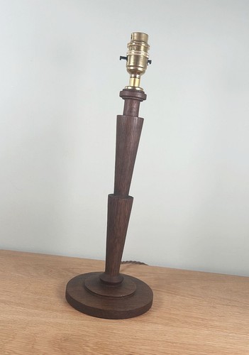 Vintage art deco turned oak - art,