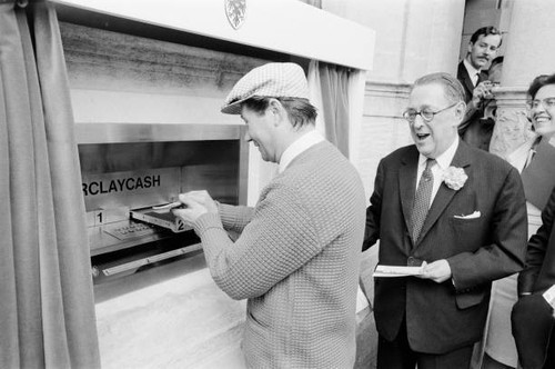 The worlds first atm - atm,, cash