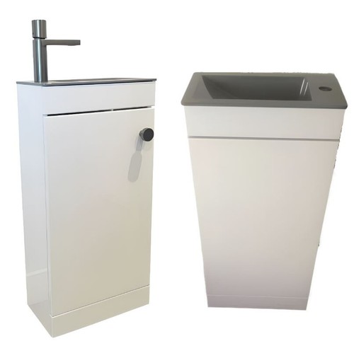 Floor standing white cloakroom - standing,