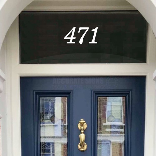 House number sticker - house, front