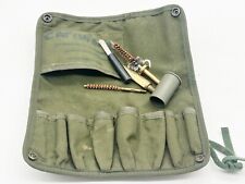 VINTAGE RIFLE CLEANING KIT TOOLS IN CANVAS ROLL BAG HUNTING