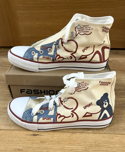 Women canvas platform - hi, top