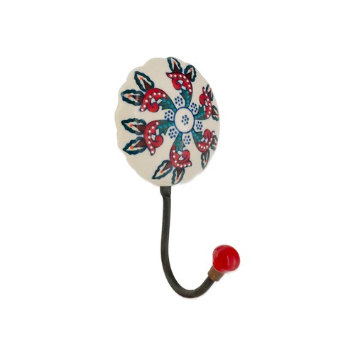 Coat hook ceramic wall mount - ceramic,