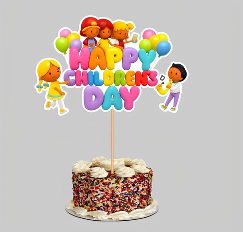 Happy children day cake - children's,