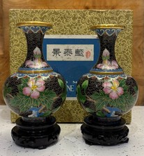 A pair of Chinese cloisonné