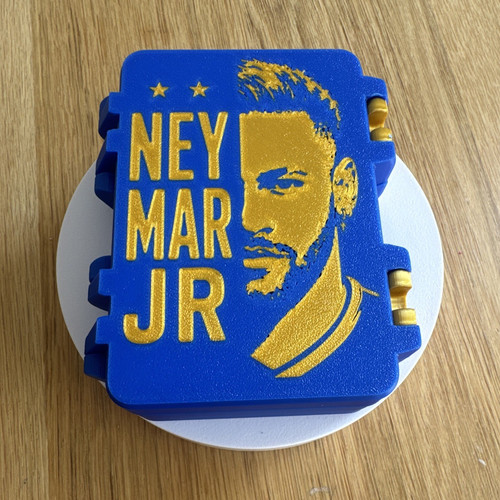 Blue plastic storage box - plastic,