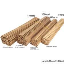 Bamboo 40 X Multi Width 30cm Rods Wood Stick Building Model Diorama Craft UK 