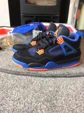 2012 NIKE AIR JORDAN IV 4 RETRO CAVS BLACK SAFETY ORANGE GAME ROYAL SIZE 8.5
