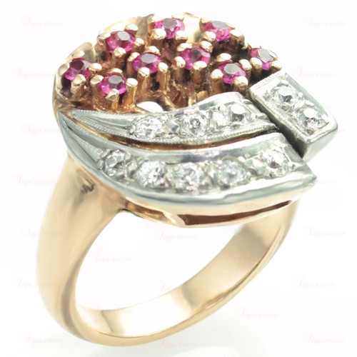 14k rose gold platinum - gold, diamond