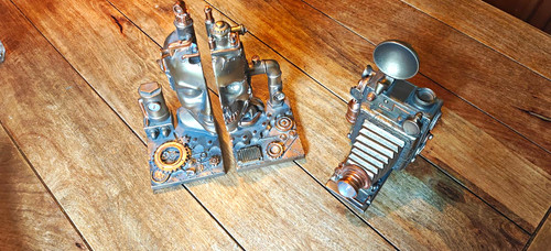 Steampunk book ends and - book,