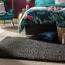 Habitat Cosy Black Shaggy Rug