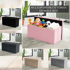 Large Foldable Ribbed Ottoman
