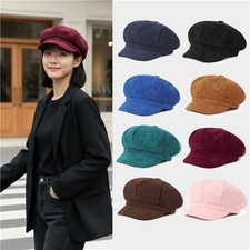 Ladies Corduroy Baker Boy Hat