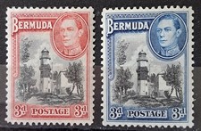 Bermuda 1938-52 KGVI 3d Both