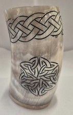 Buffalo Horn mug with Celtic