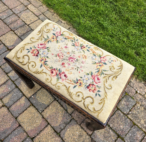 Vintage wooden stool bench - vintage,