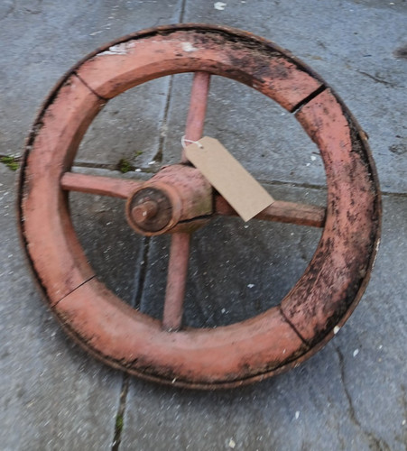 Antique wooden spoked inch - antique,