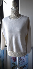 The White Company Wool/Cashmere Mix Cream Short Jumper Size 14 Hardly Worn