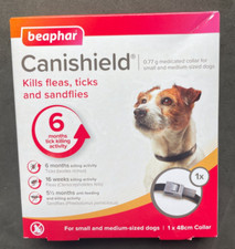 Beaphar Canishield Dog Flea & Tick Collar For Small and Medium Sized Dogs 48cm