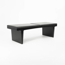 Egalite Bench by Suzanne Trocmé for Bernhardt Design Black Leather 4x Available