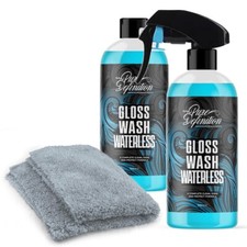 Car Waterless Wash & Wax Kit Gloss Shine Carnauba Wax Showroom Cleaner Cleaning