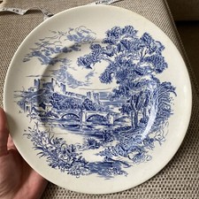Enoch Wedgewood Countryside Plate Blue & White Vintage Decorative Collector