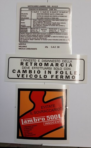 Lambro 500l set running - lambro,