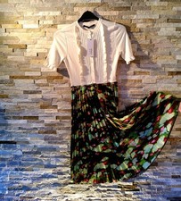 £75Rrp Green Pleated Dress