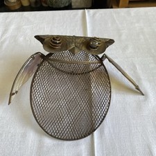 Wild Bird Feeder Distressed Metal Owl Outdoor Bird Feeders with Hanging Chain