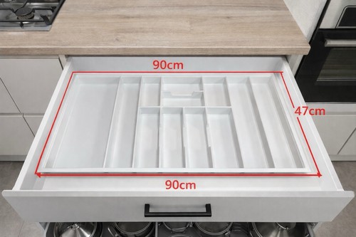 White cutlery drawer insert - cutlery,