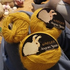 Angora wool yarn Vintage Angora 70% Angora Super soft fuzzy yarn , 50g + gold