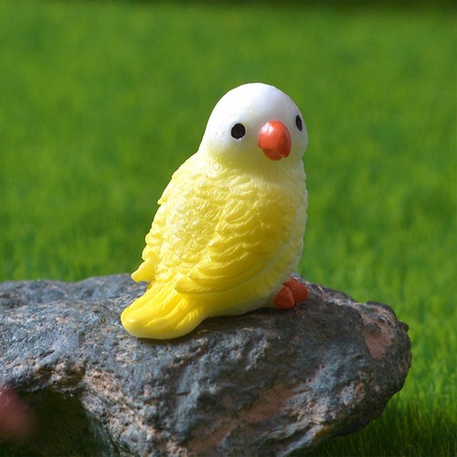 4pcs tiny parrots statue - 4pcs,