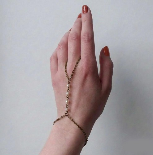 Boho bronze white faux - bronze,