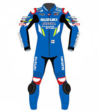 Custom Made Suzuki  Motorcycle CowHide Leather  Racing One Piece Suit