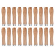 20x Wooden File Handles with Metal Safety Rings Accessories for Carpentry