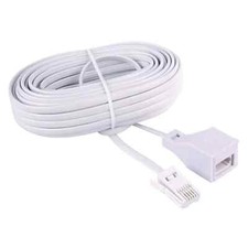 15m Telephone Landline Extension Cable Cord Phone Broadband Lead BT Virgin 1 Pck